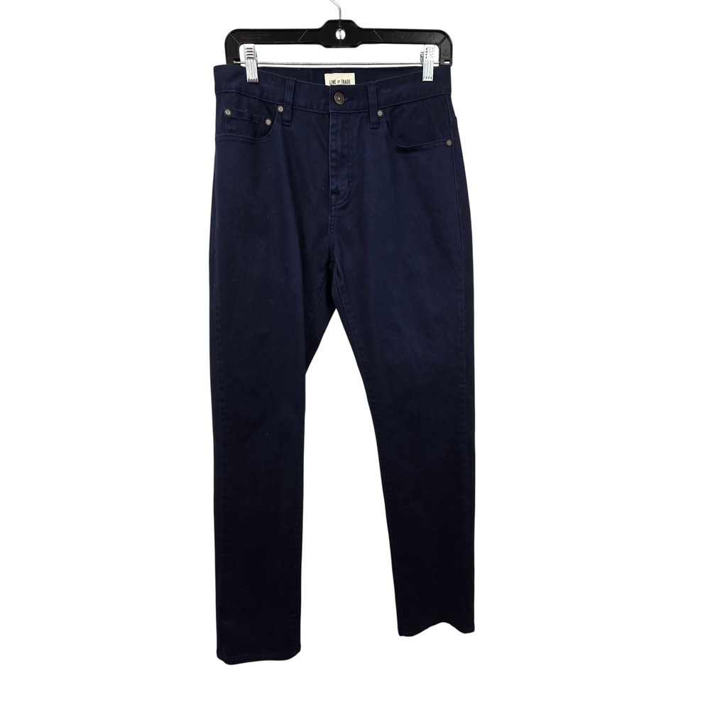 Line of Trade Brushed Chino‎ Pants Mens 29x32 Navy Blue Cotton Stretch Trousers